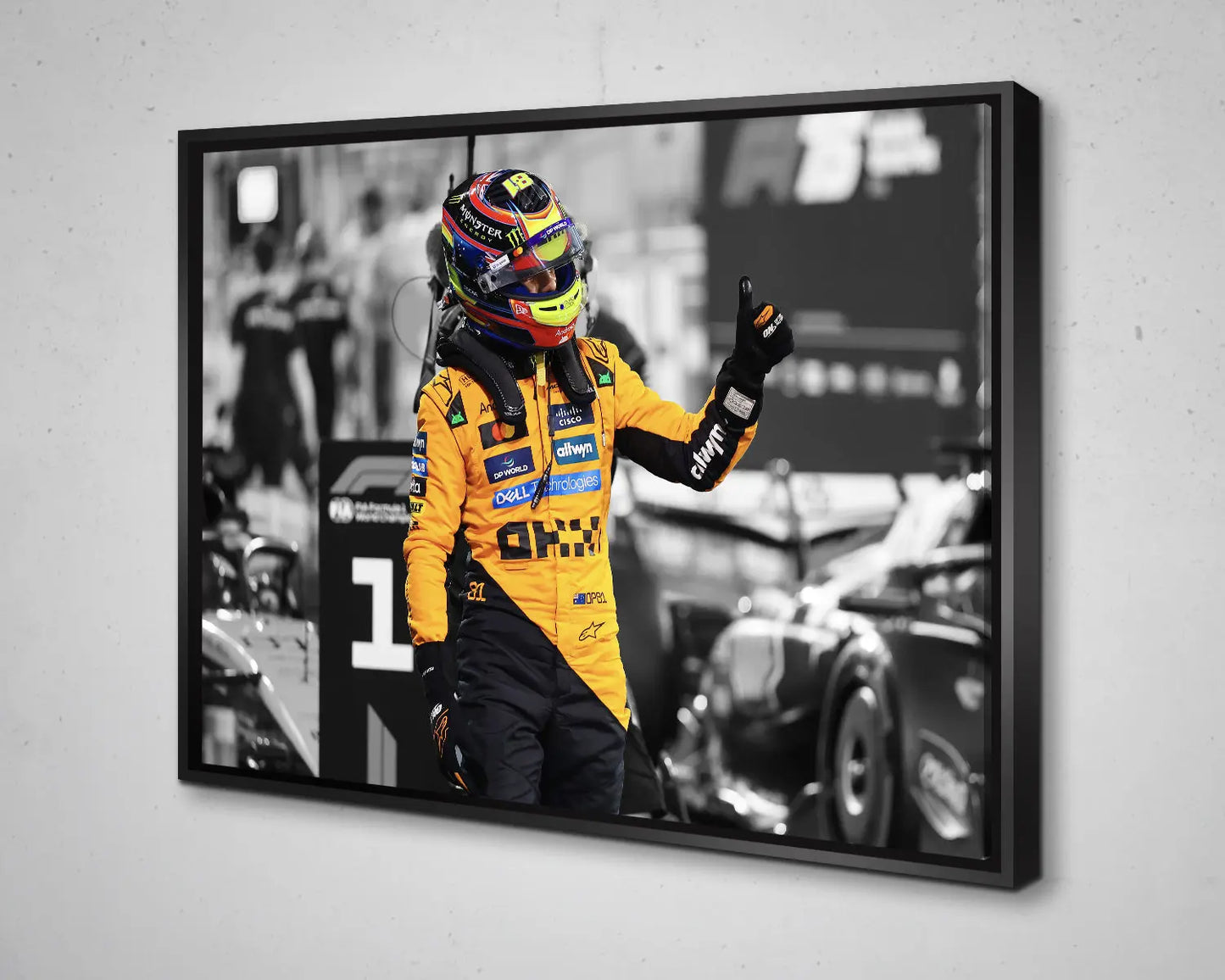 Arte en lienzo en blanco y negro de Dale Earnhardt