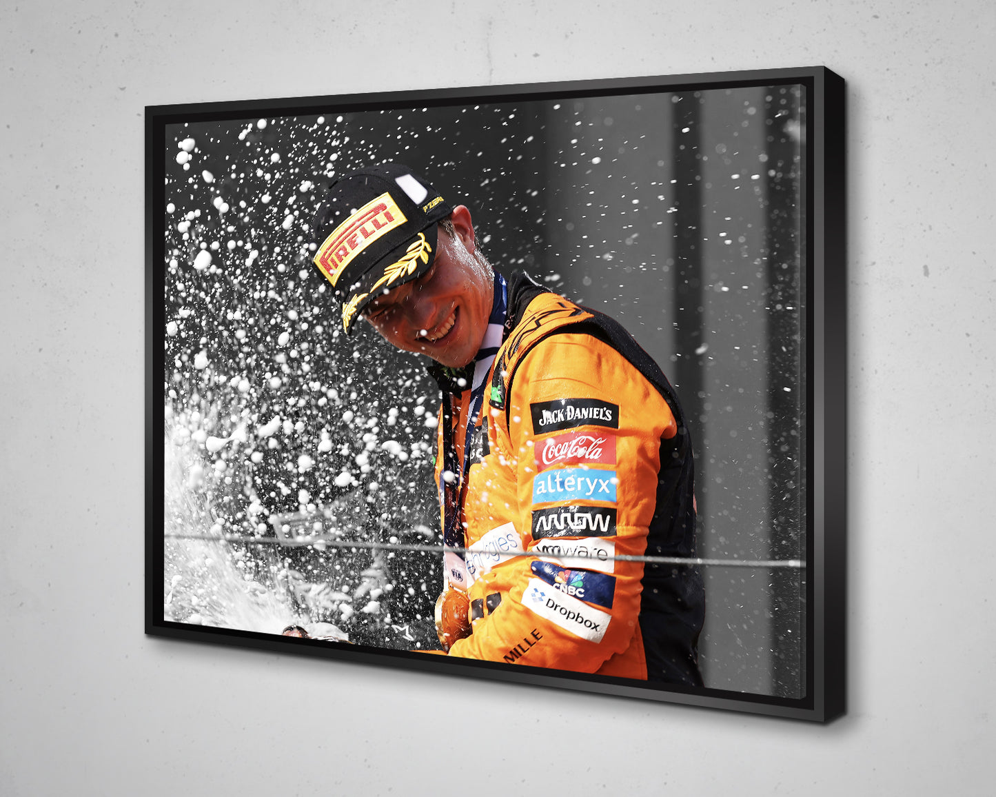 Arte en lienzo en blanco y negro de Dale Earnhardt