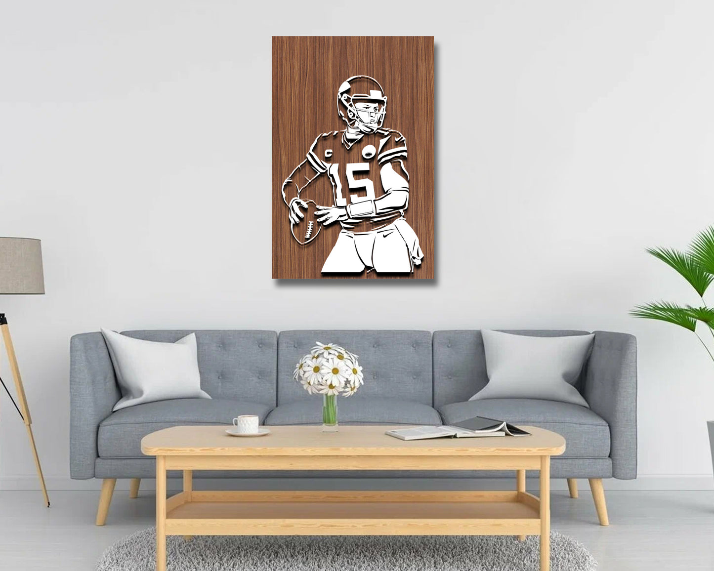 Patrick Mahomes LED Wooden Decal