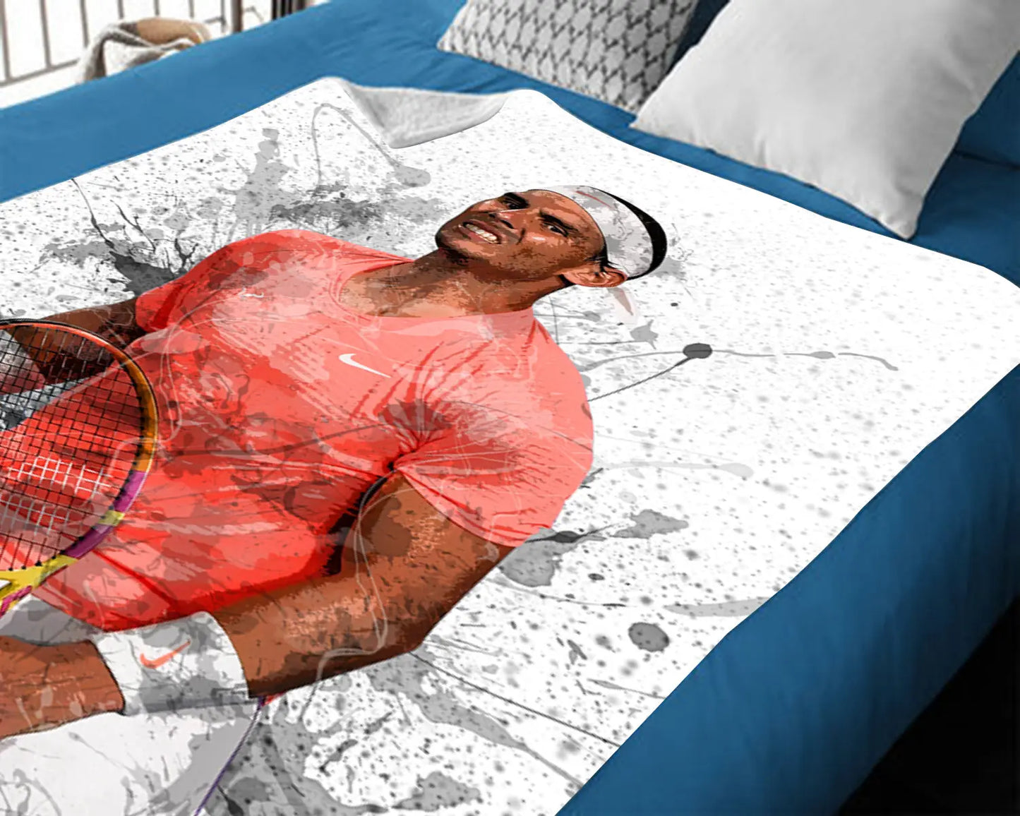Rafael Nadal Splash Effect Fleece Blanket