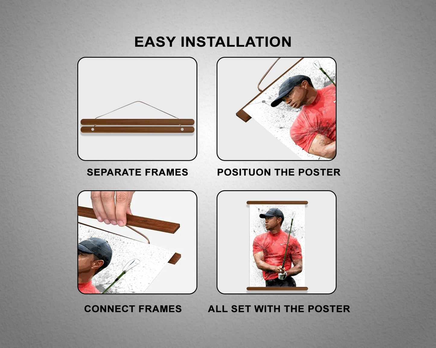 Serena Willams Poster Hanging Frame