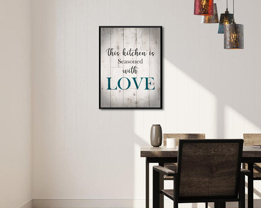 This Kitchen is Seasoned with Love Canvas Wall Art