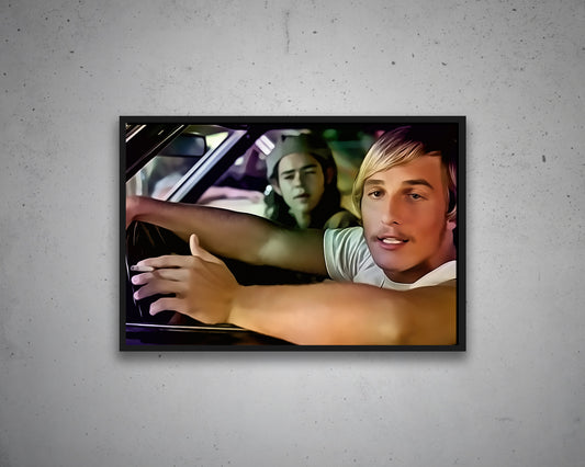 Alright Alright Alright Multicolour Wall Art