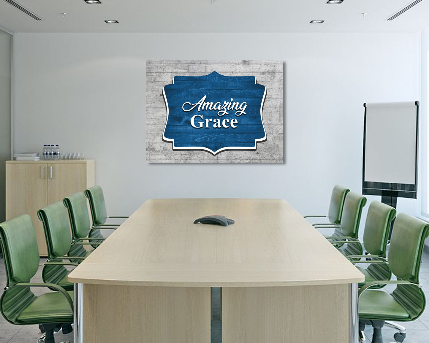Amazing Grace Blue Canvas Wall Art