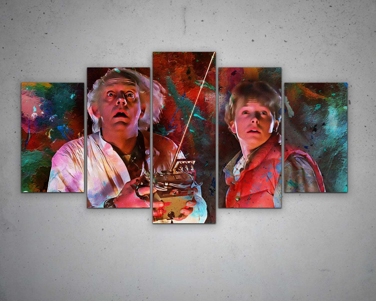 Back to the Future Multicolour Wall Art