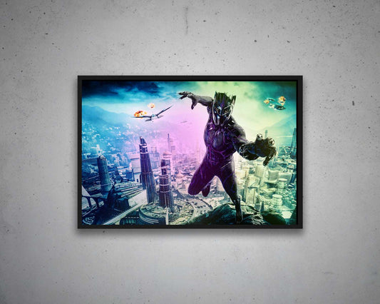 Black Panther Multicolour Wall Art