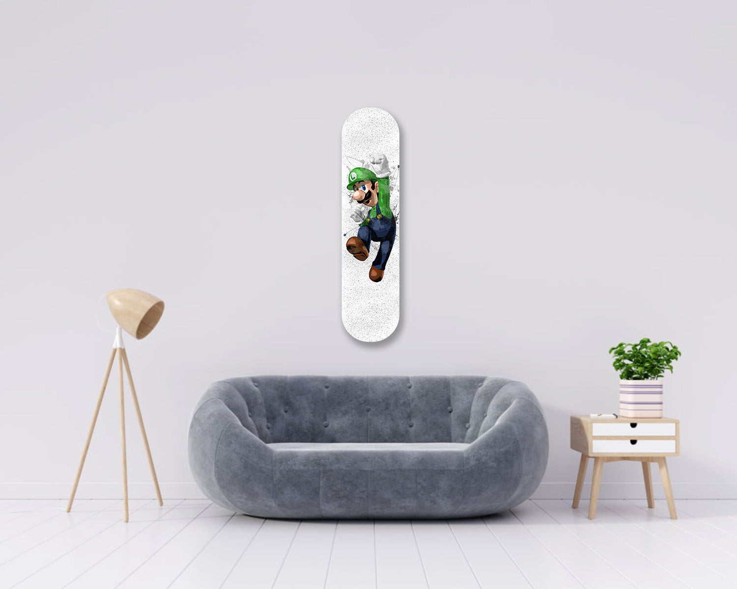 Luigi Acrylic Skateboard Wall Art