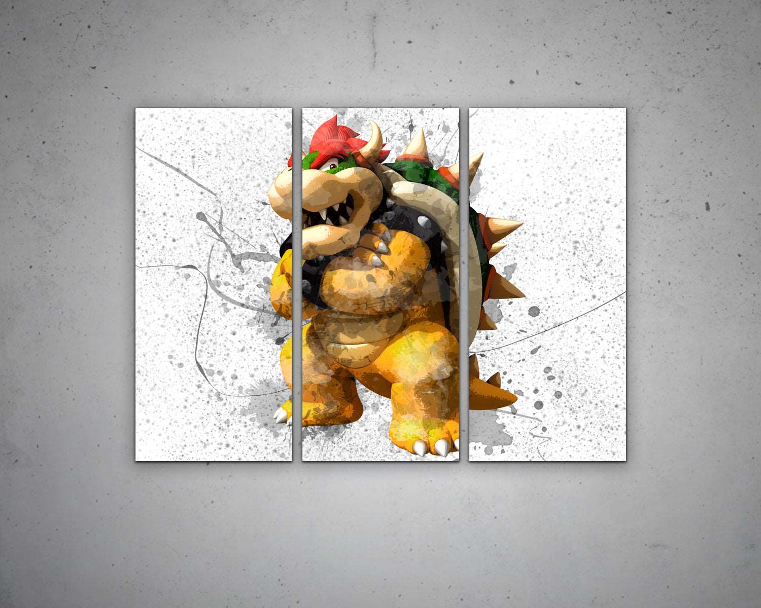 Bowser Splash Effect Canvas Art