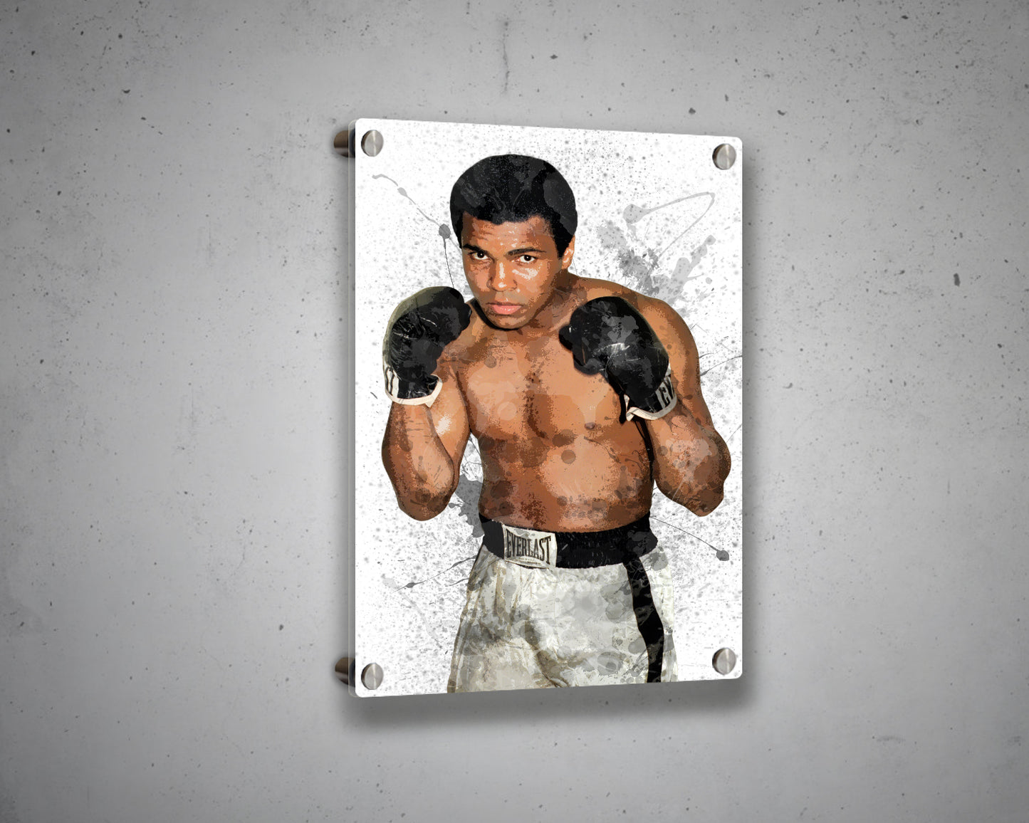 Muhammad Ali Splash Effect Canvas Art