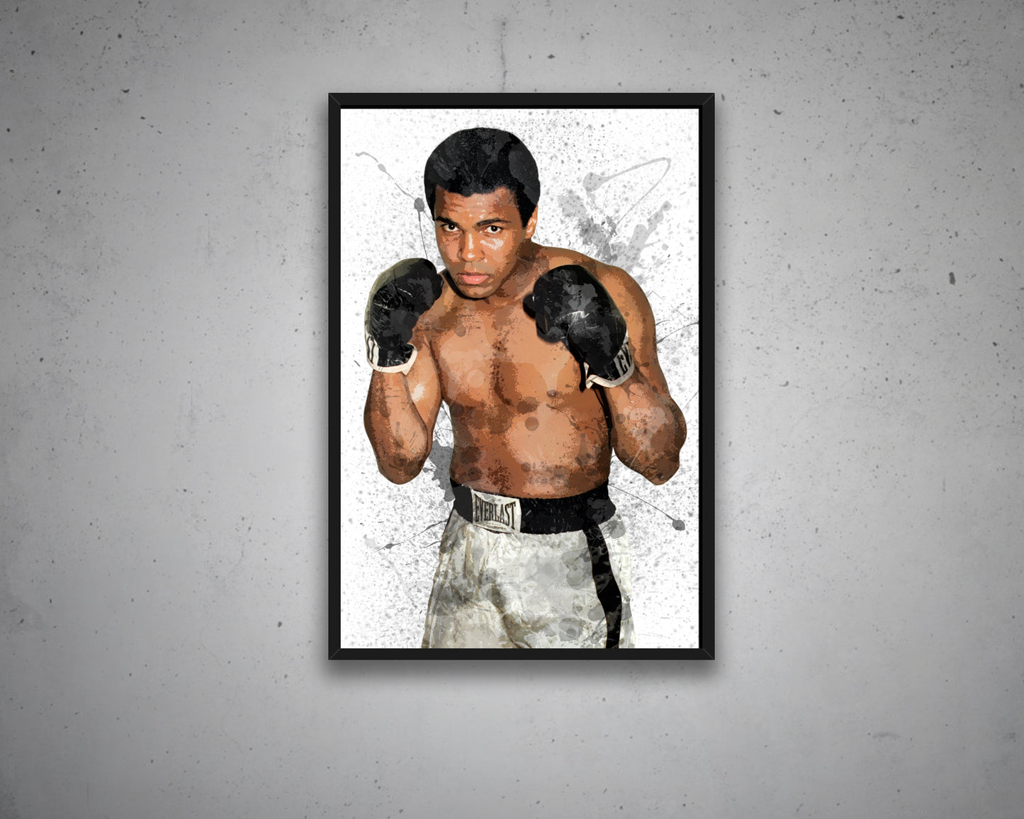 Muhammad Ali Splash Effect Canvas Art