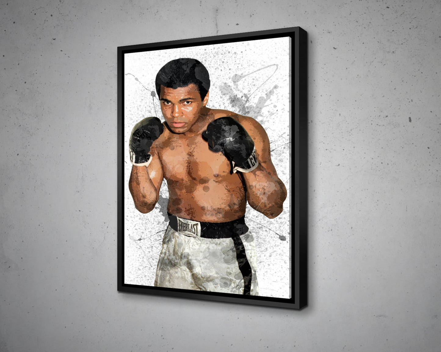 Muhammad Ali Splash Effect Canvas Art