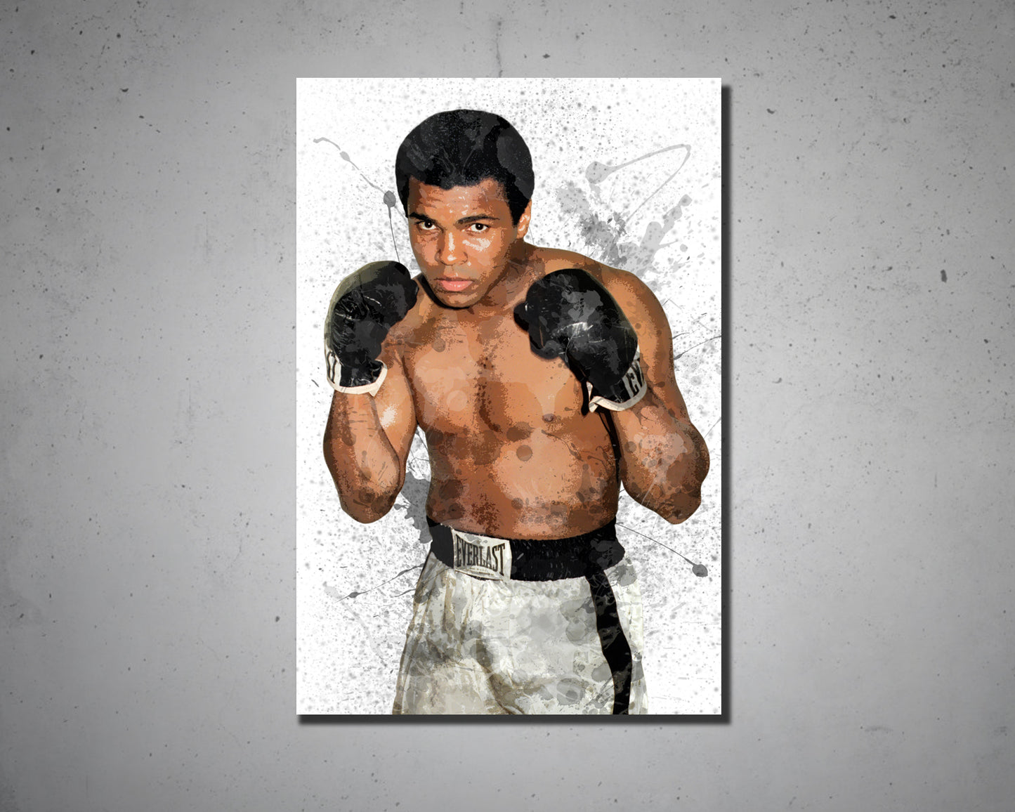 Muhammad Ali Splash Effect Canvas Art
