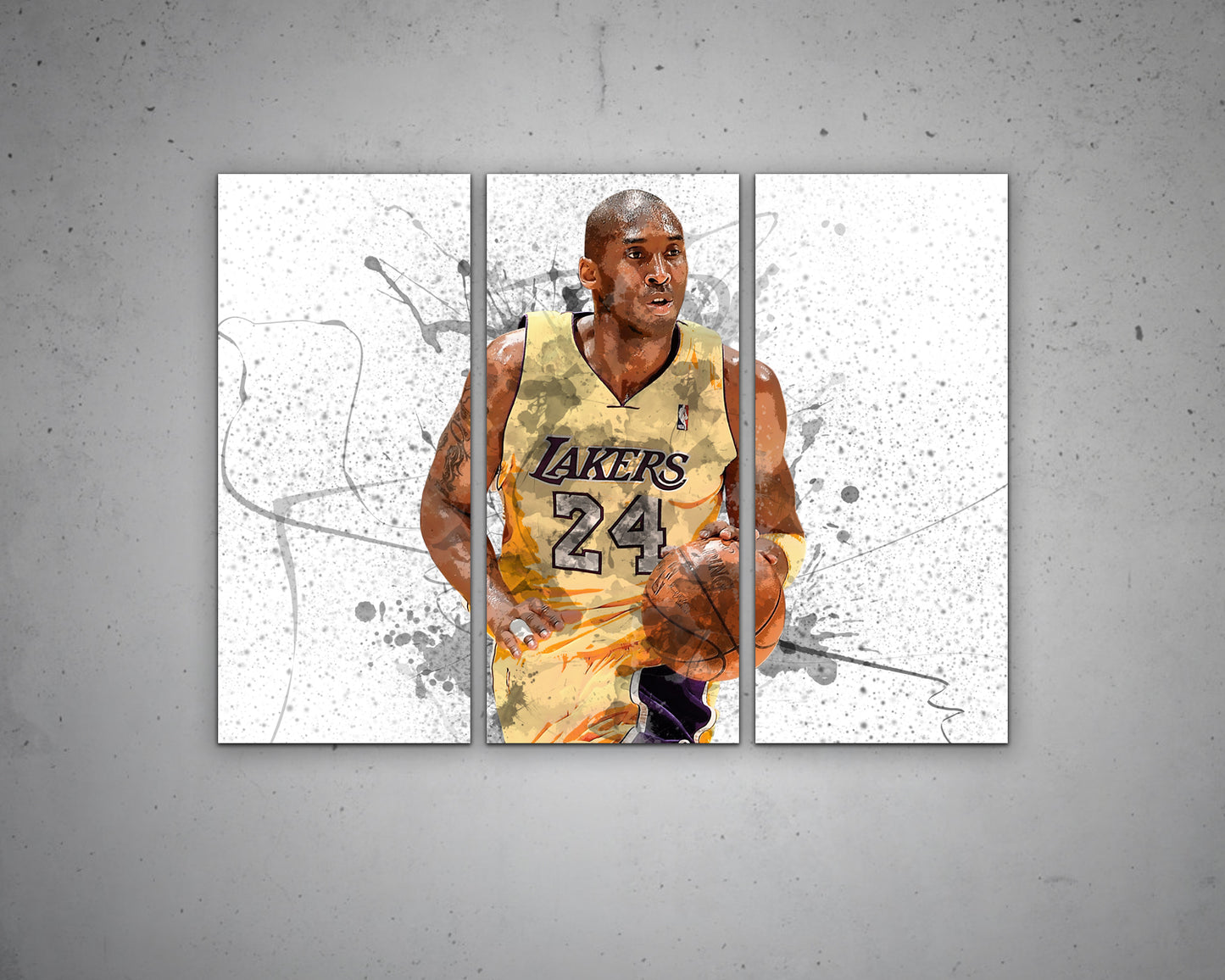 kobe bryant Splash Effect Canvas Art