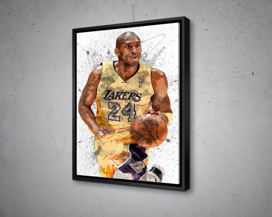 kobe bryant Splash Effect Canvas Art