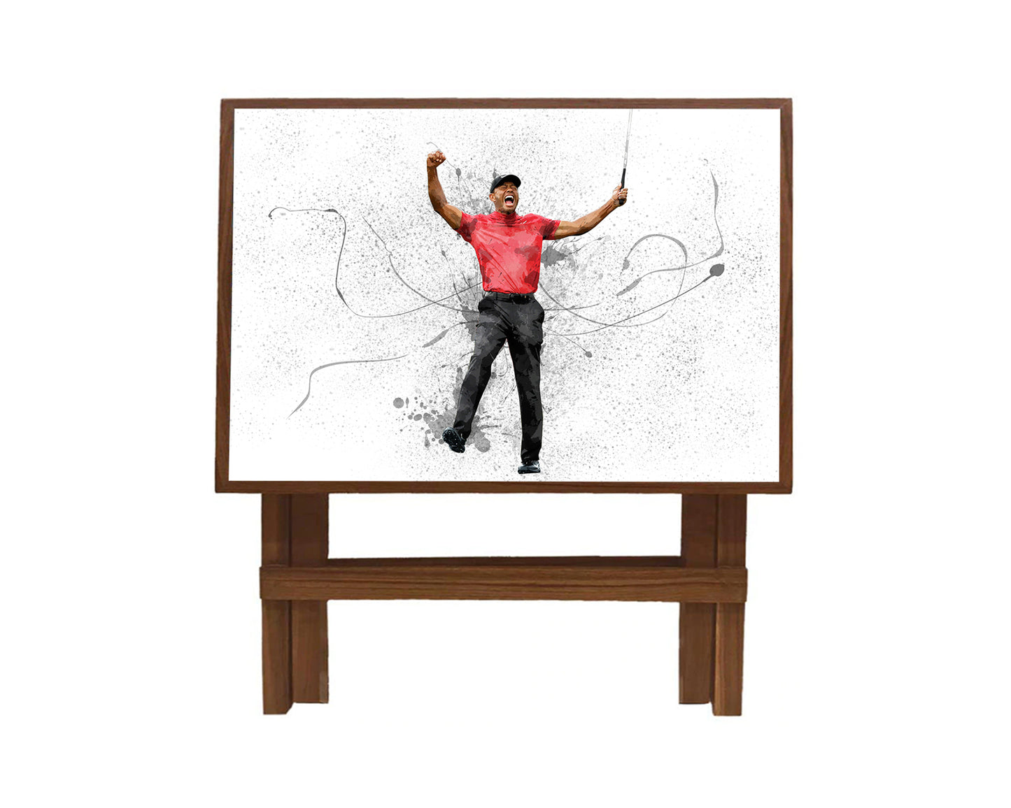 Tiger Woods Splash Effect Coffee and Laptop Table