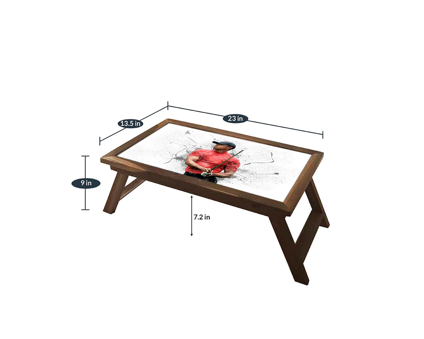 Tiger Woods Splash Effect Coffee and Laptop Table