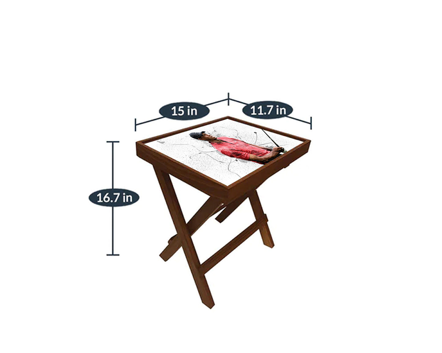 Tiger Woods Splash Effect Coffee and Laptop Table