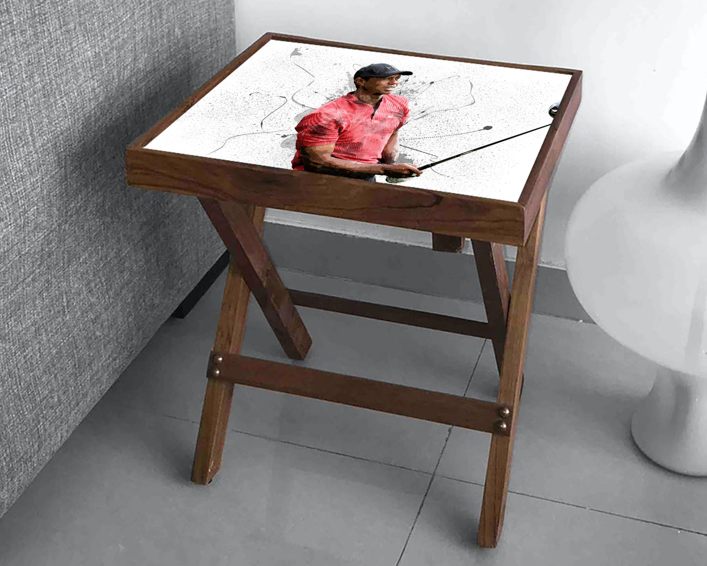 Tiger Woods Splash Effect Coffee and Laptop Table