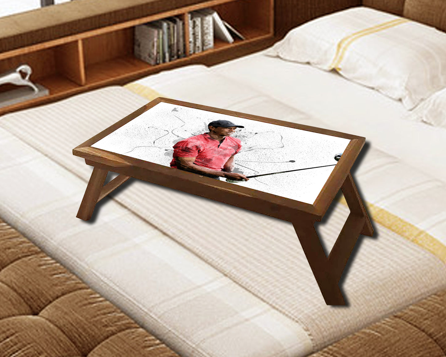 Tiger Woods Splash Effect Coffee and Laptop Table