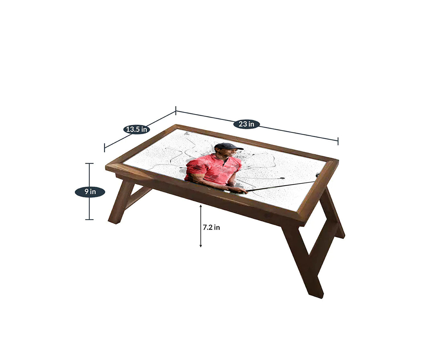Tiger Woods Splash Effect Coffee and Laptop Table