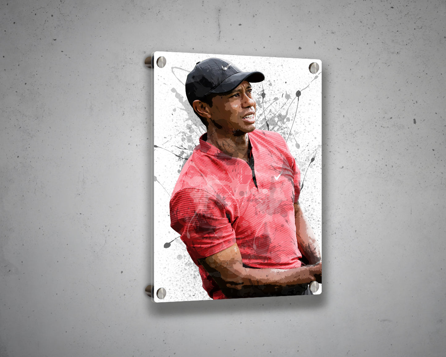 Tiger Woods Splash Effect Canvas Art