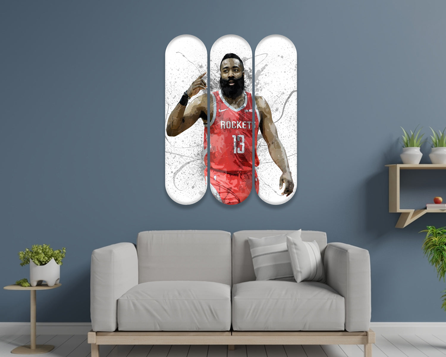 James harden Acrylic Skateboard Wall Art