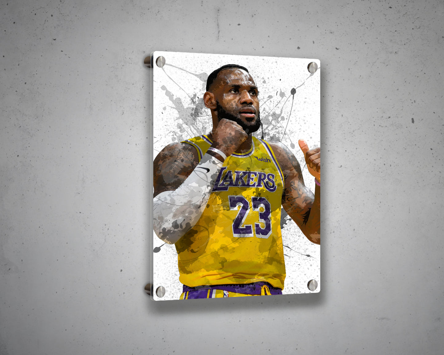 Lebron James Splash Effect Canvas Art