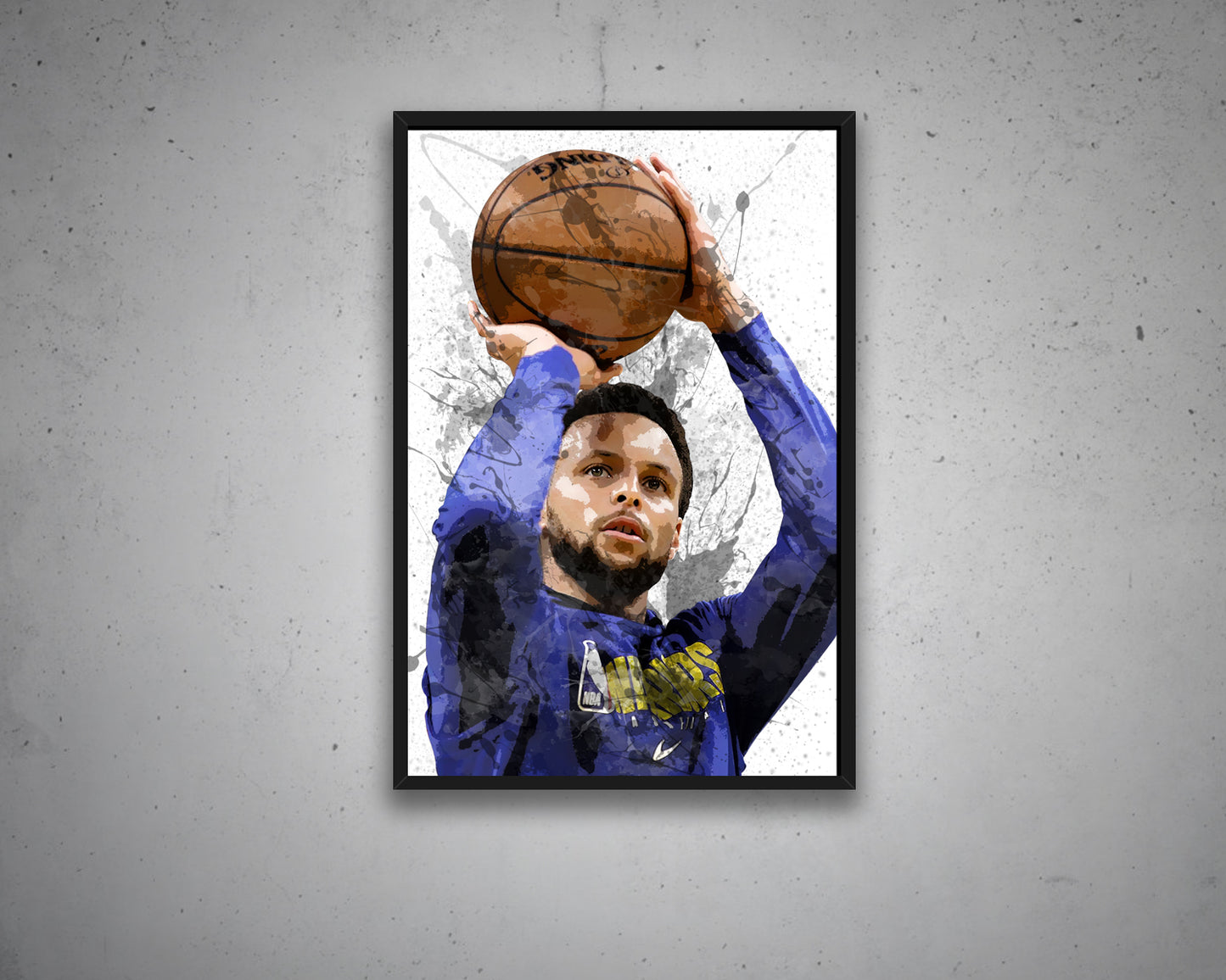 Stephen Curry Splash Effect Canvas Art