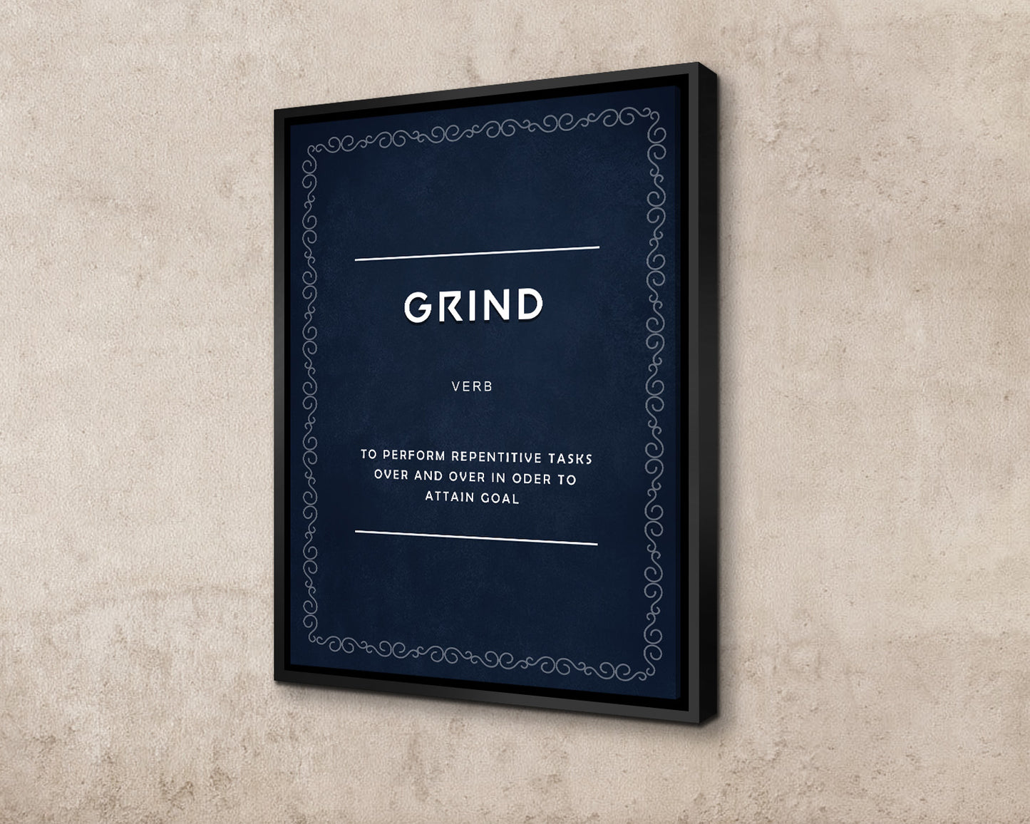 Grind Verb Canvas Wall Art