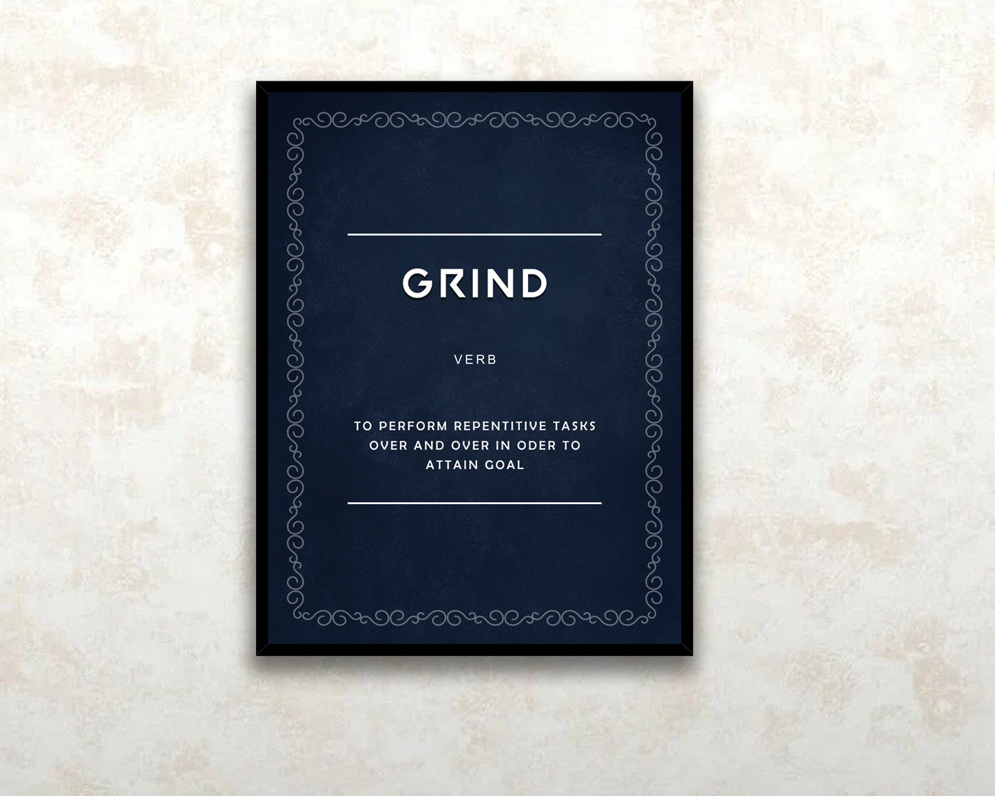 Grind Verb Canvas Wall Art