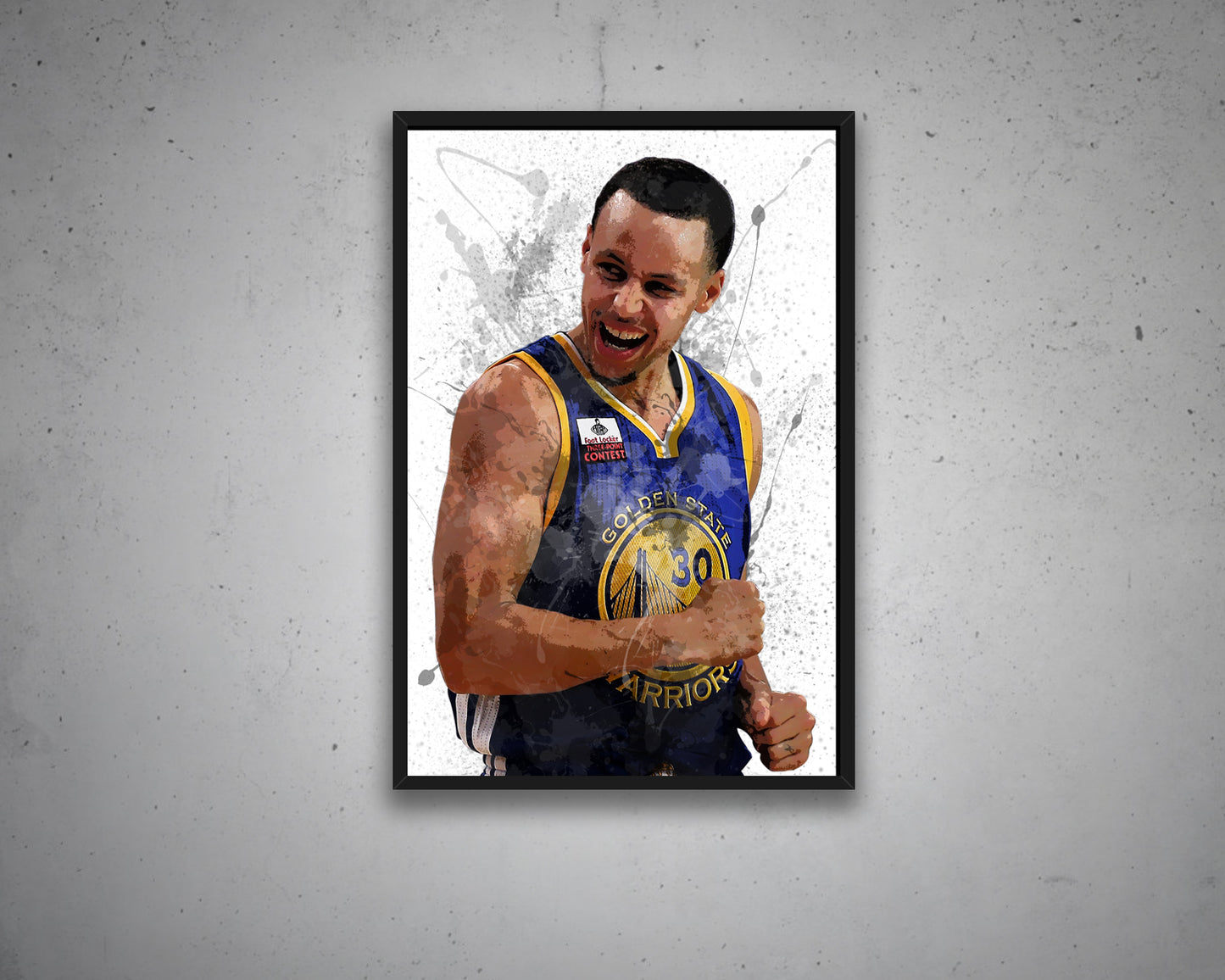 Stephen Curry Splash Effect Canvas Art