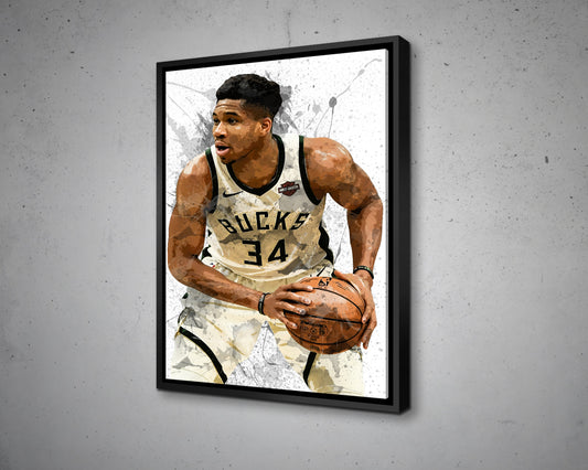 Giannis Antetokounmpo Canvas Wall Art