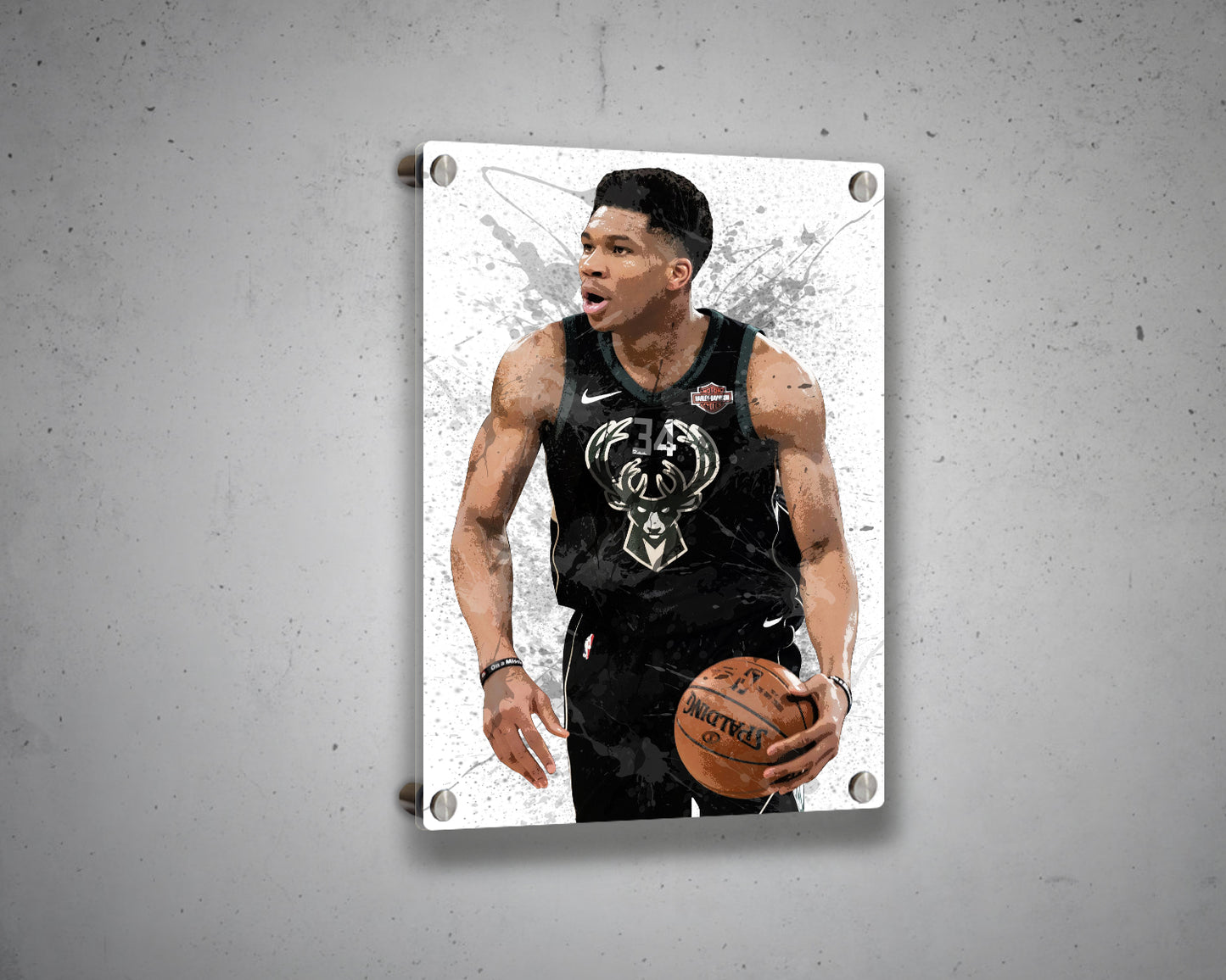 Giannis Antetokounmpo Multiple Piece Splash Effect Canvas Art