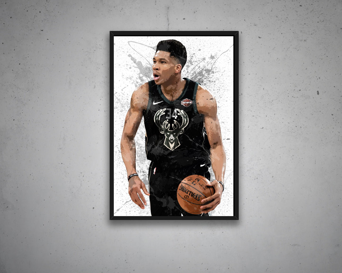 Giannis Antetokounmpo Multiple Piece Splash Effect Canvas Art