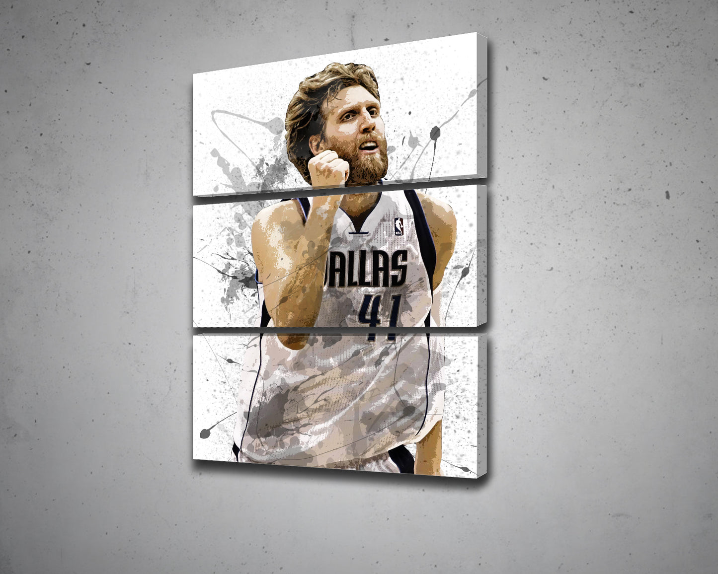 Dirk Nowitzki Splash Effect Canvas Art