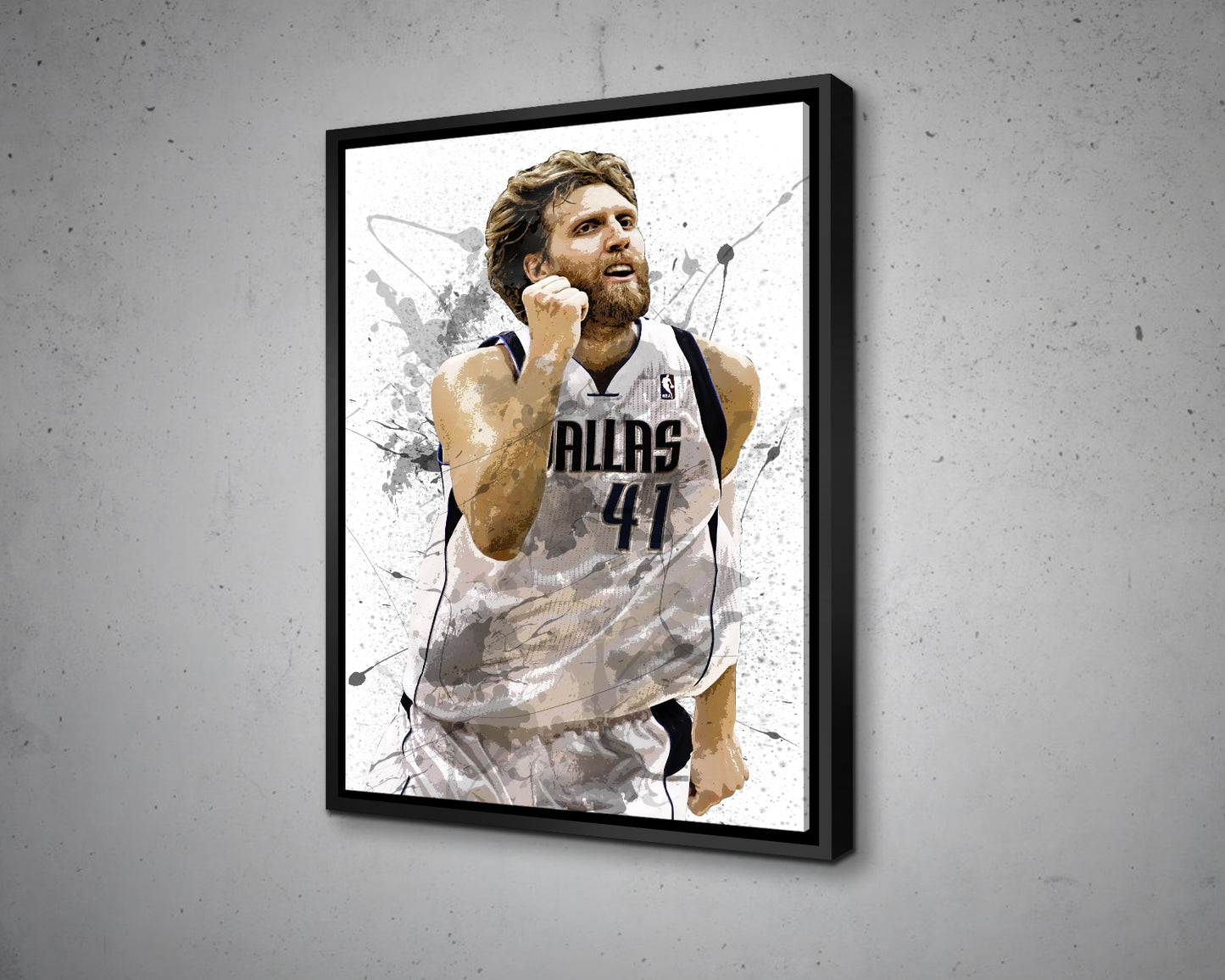 Dirk Nowitzki Splash Effect Canvas Art