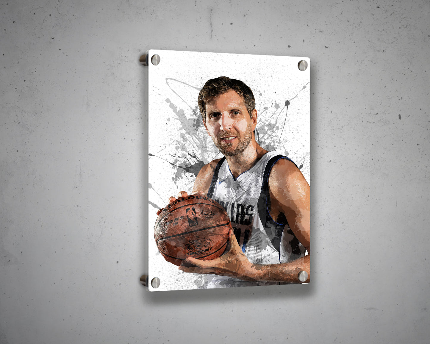 Dirk Nowitzki Splash Effect Canvas Art