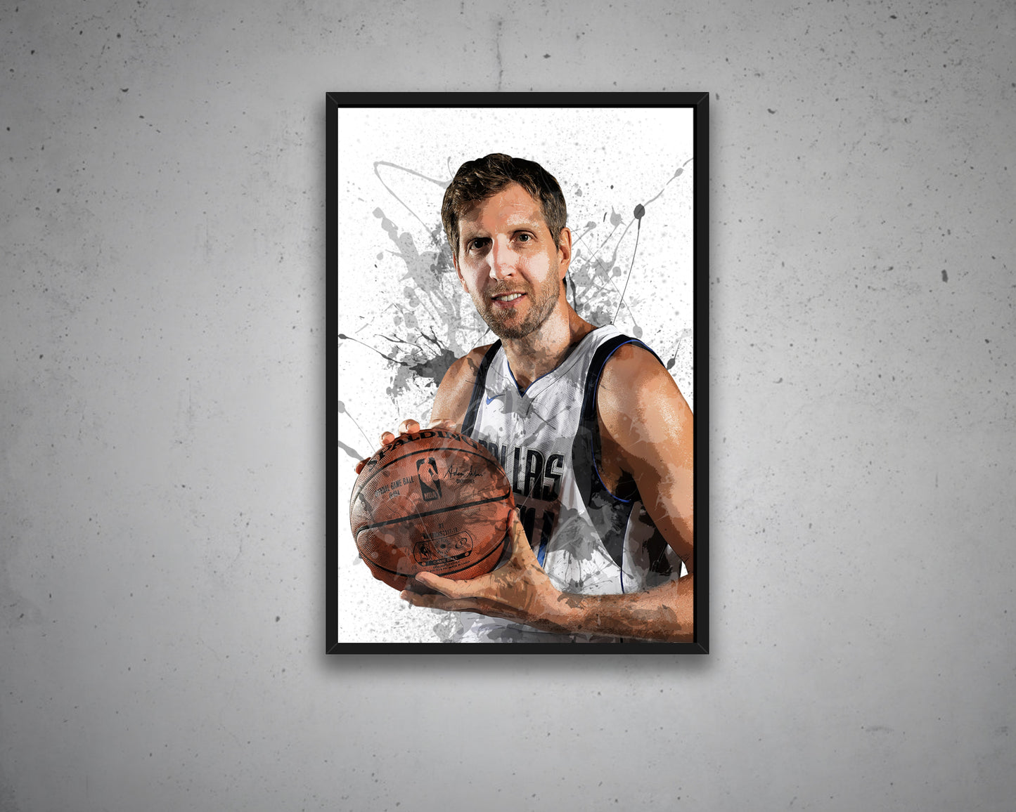 Dirk Nowitzki Splash Effect Canvas Art