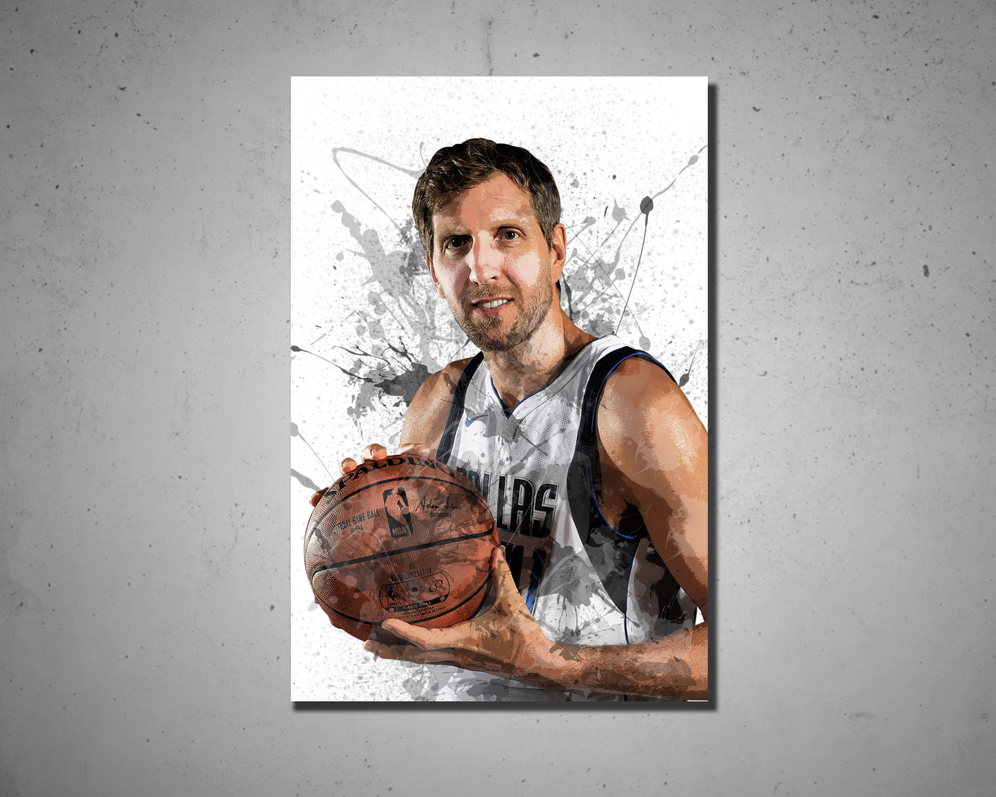 Dirk Nowitzki Splash Effect Canvas Art