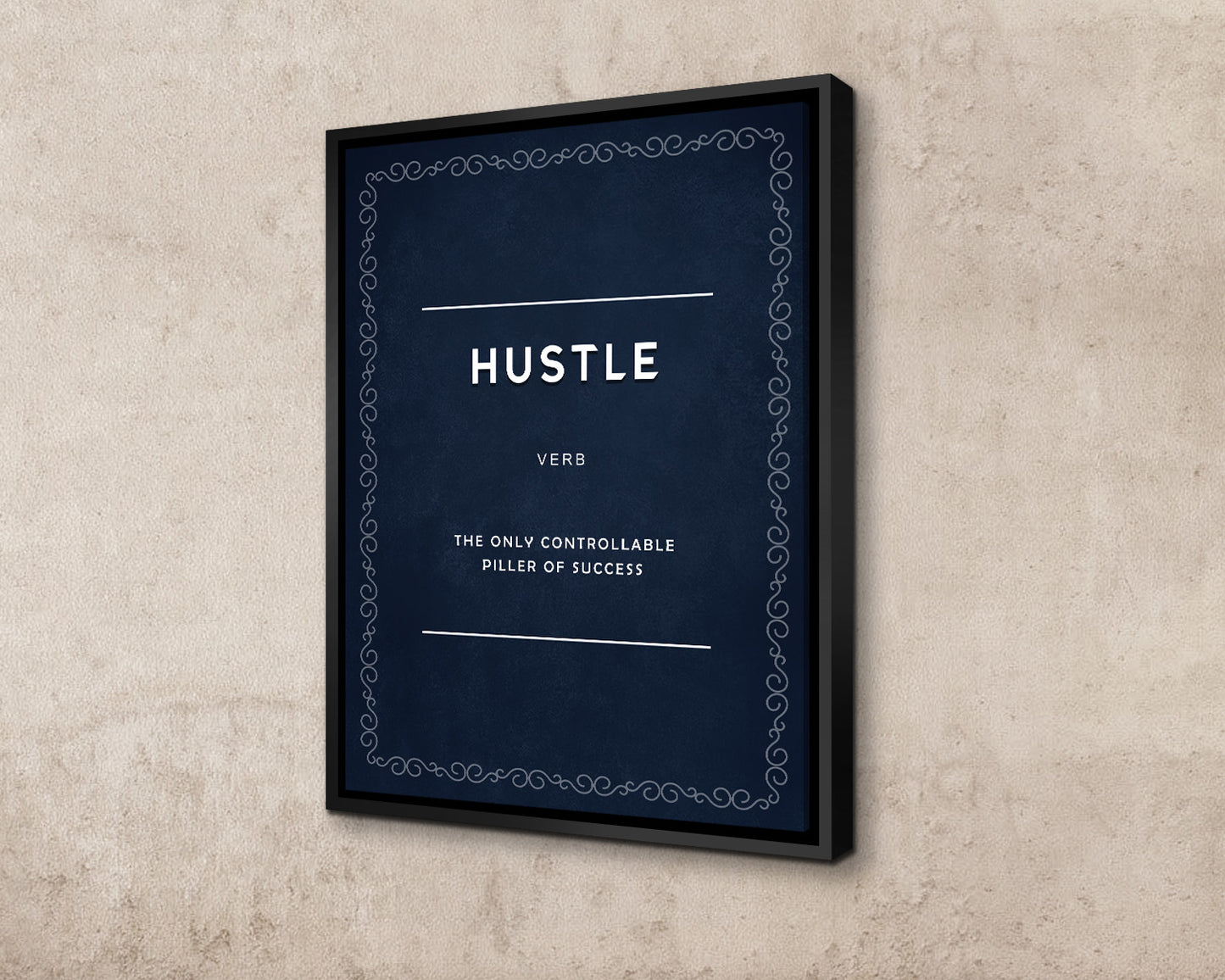 Hustle Verb Canvas Wall Art