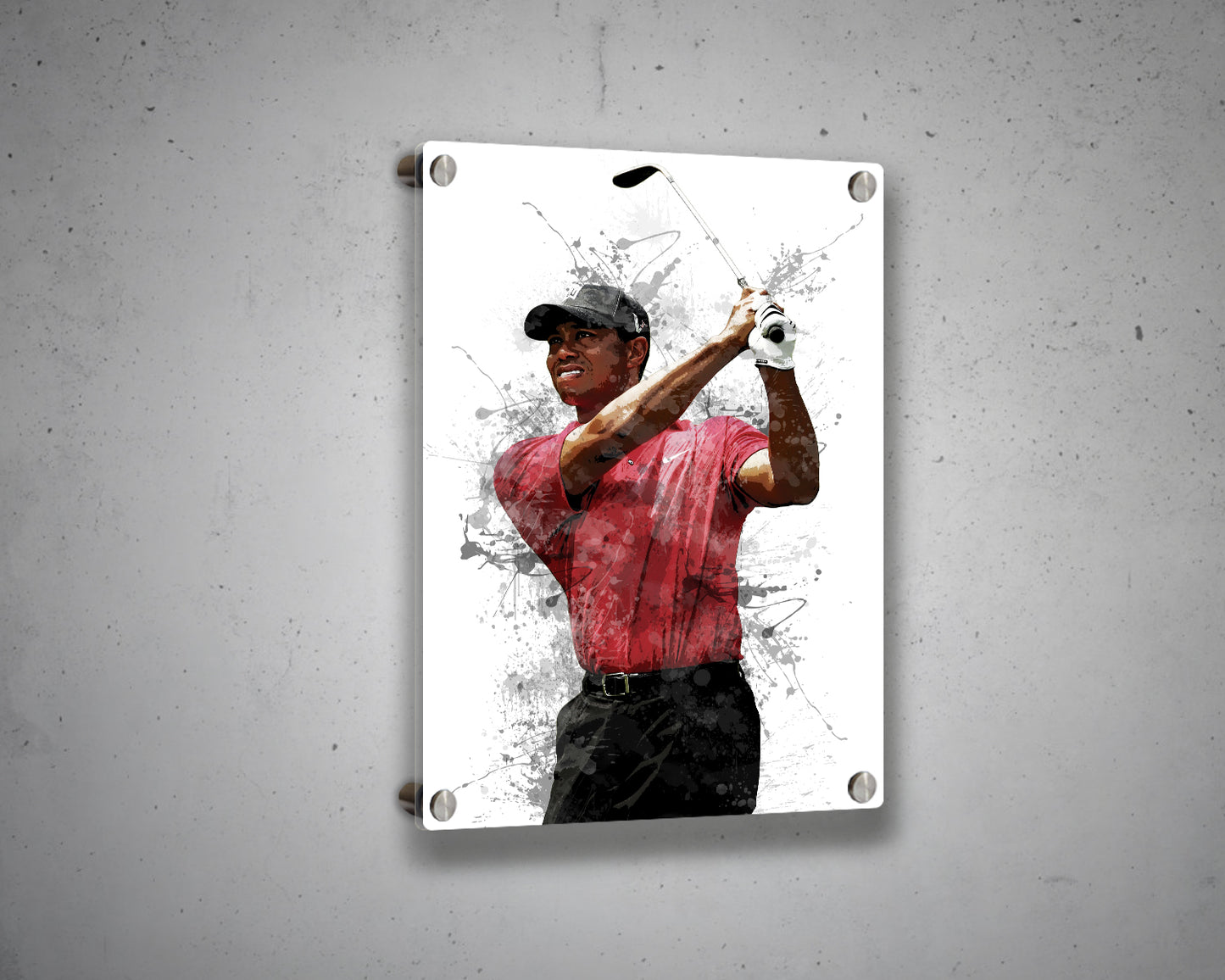 Tiger woods Splash Effect Canvas Art