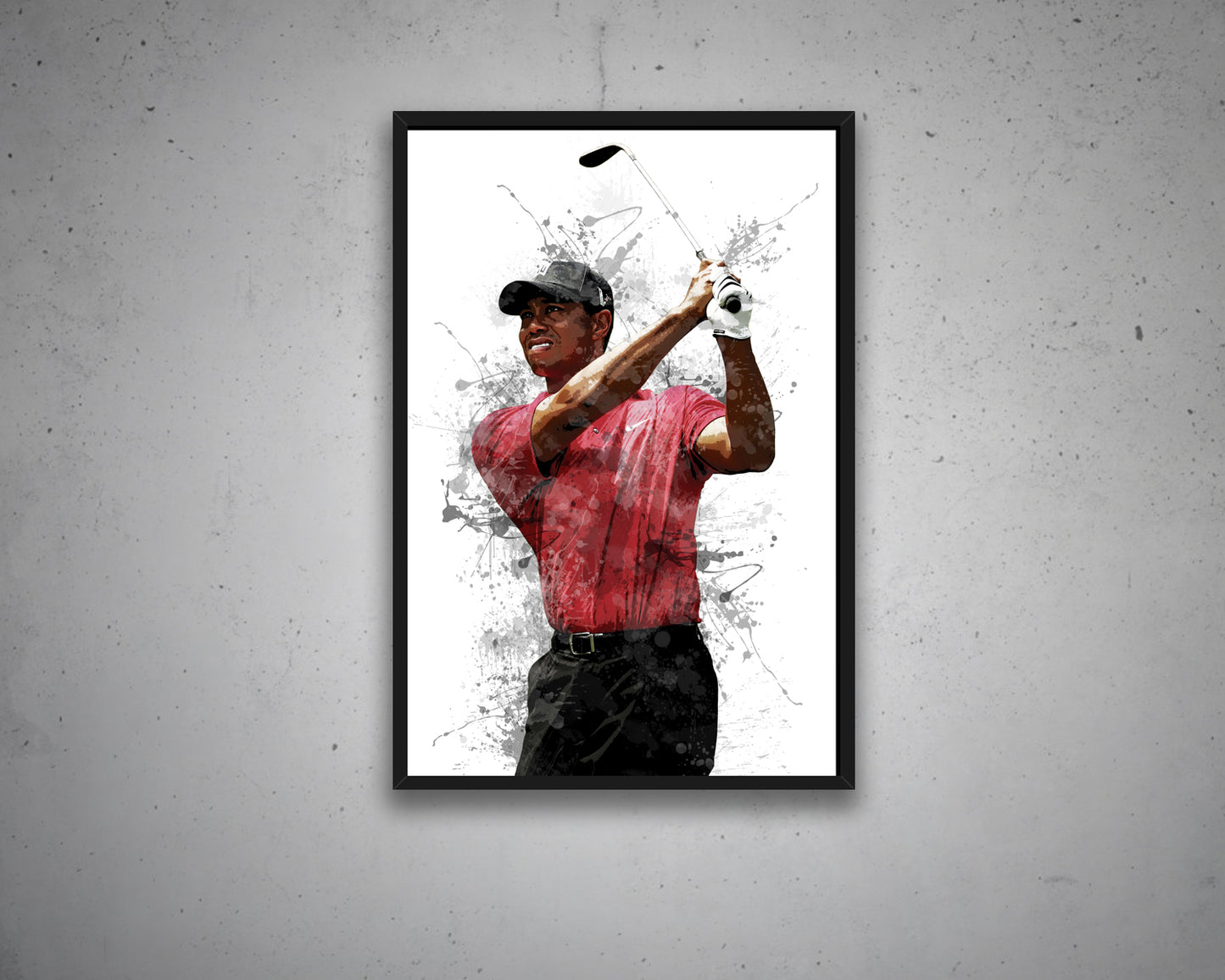 Tiger woods Splash Effect Canvas Art