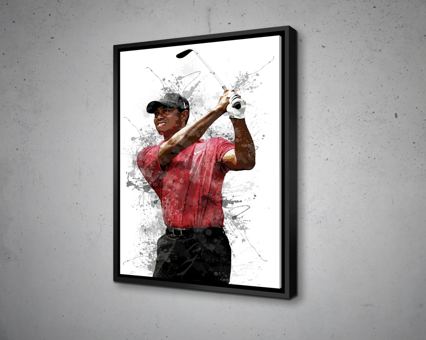 Tiger woods Splash Effect Canvas Art