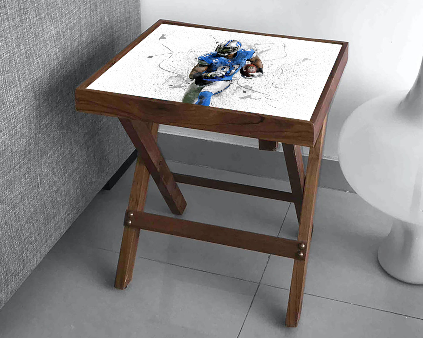 Calvin Johnson Splash Effect Coffee and Laptop Table