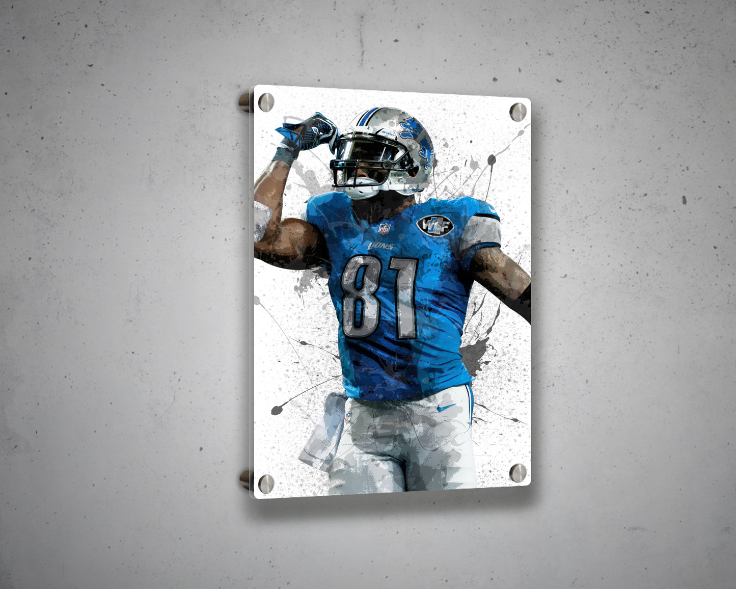 Calvin Johnson Canvas Wall Art