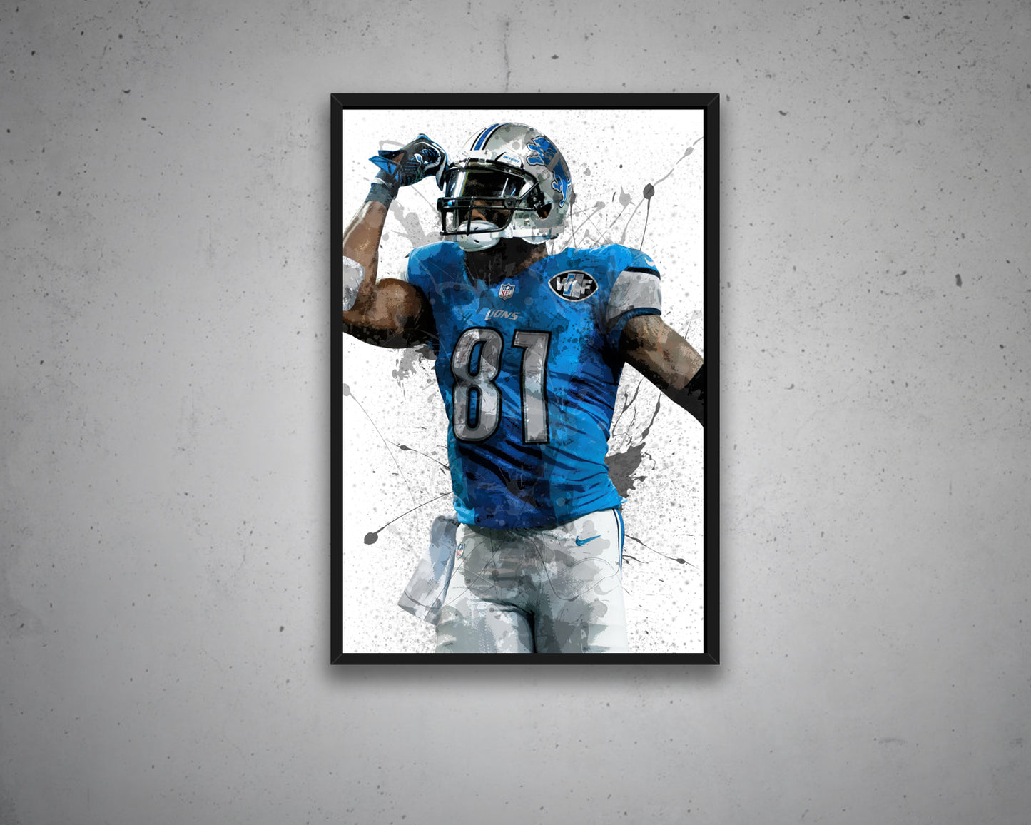 Calvin Johnson Canvas Wall Art