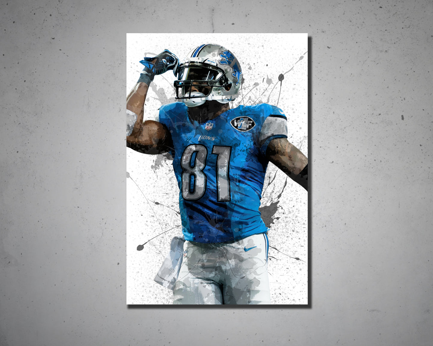 Calvin Johnson Canvas Wall Art