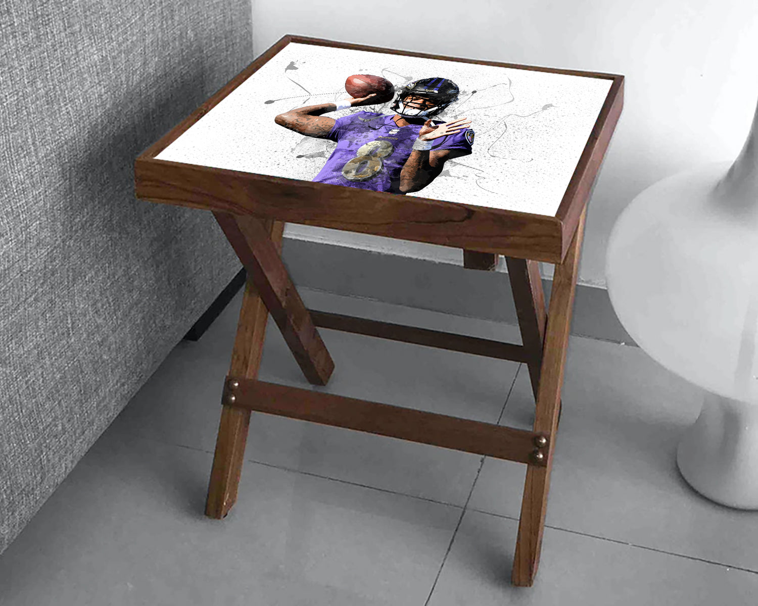 Lamar Jackson Splash Effect Coffee and Laptop Table
