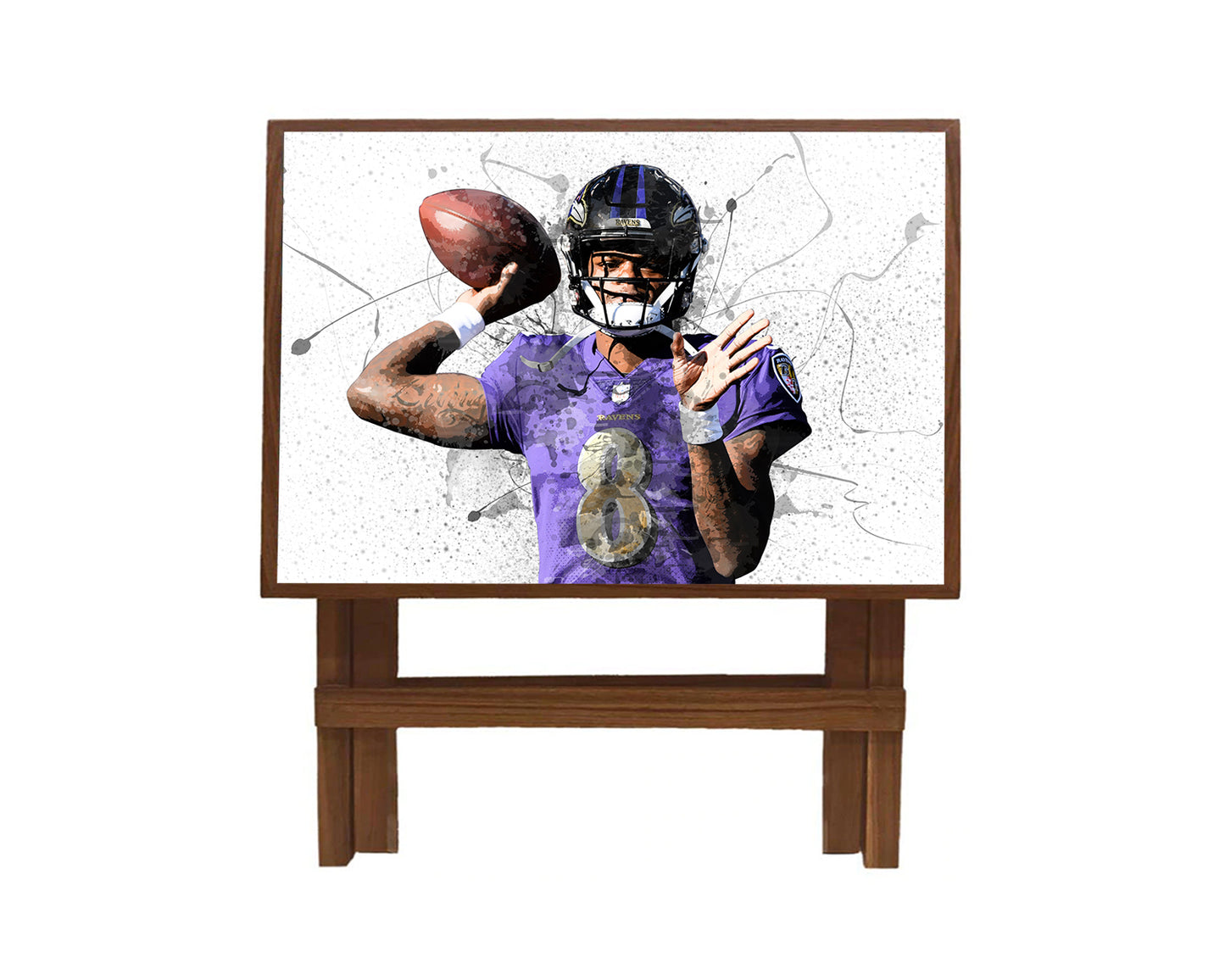 Lamar Jackson Splash Effect Coffee and Laptop Table