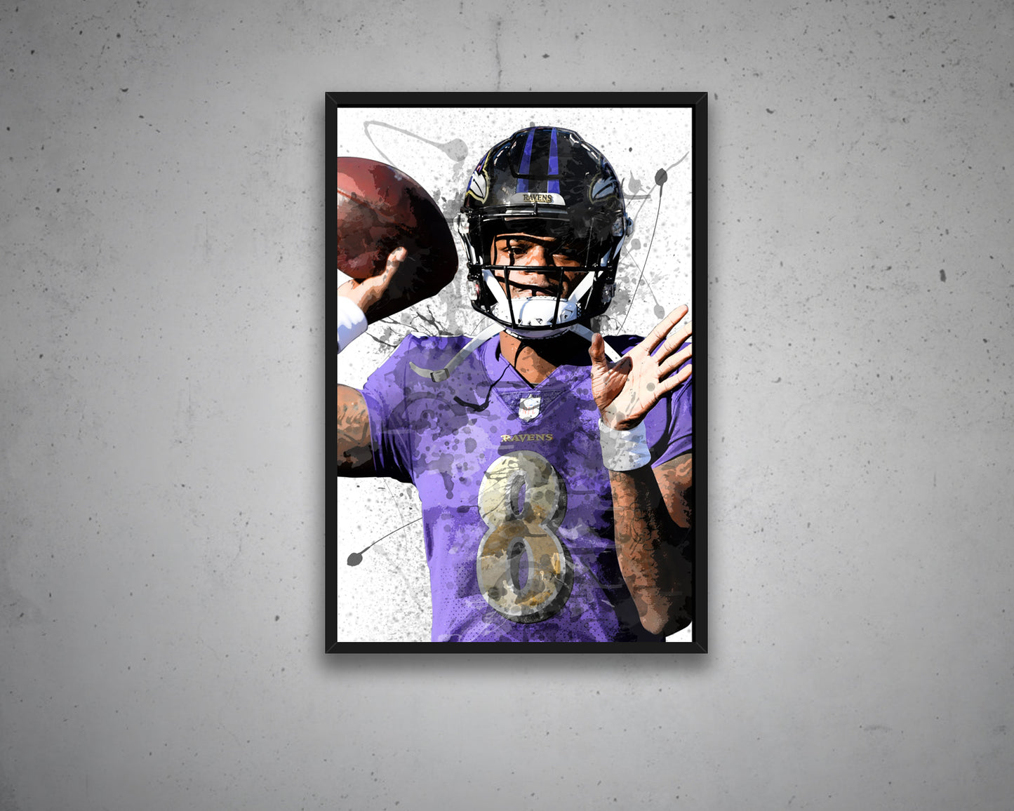 Lamar Jackson Canvas Wall Art